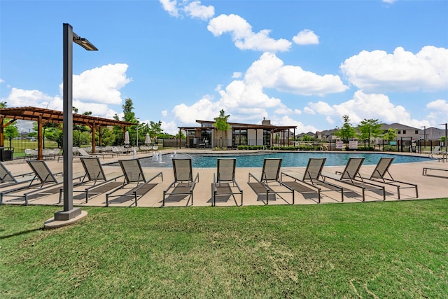 2472 Bainbridge Dr, Allen, TX 75013 - community pool with a pergola and a patio area