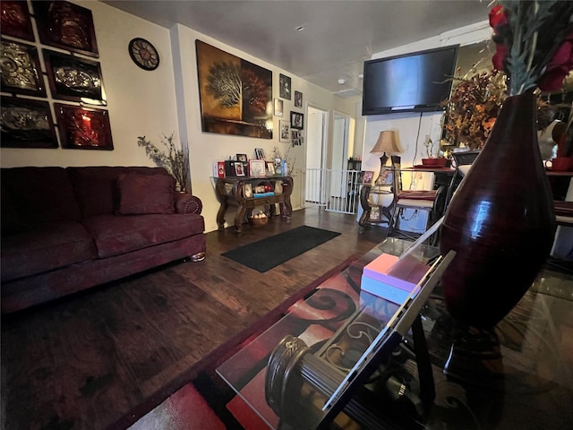 living room featuring wood finished floors