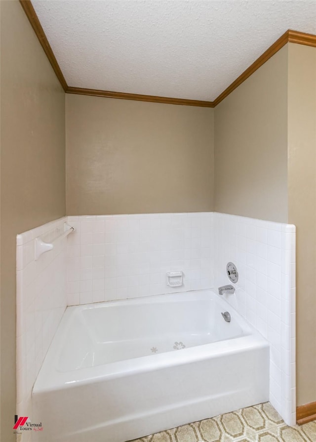 171 Columbia Road 84, Magnolia, AR 71753 - full bathroom with a bath, ornamental molding, and a textured ceiling
