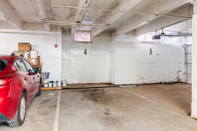 parking deck with a garage door opener