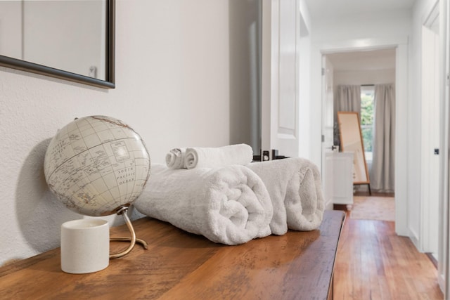 bedroom featuring light wood-style floors