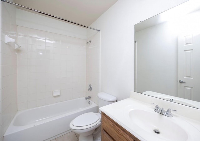 11805 Chaparral Dr, Frisco, TX 75035 - bathroom with toilet, shower / washtub combination, and vanity