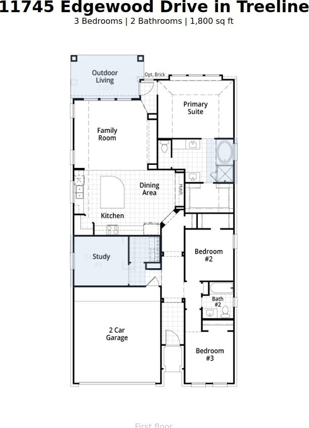 11745 Edgewood Dr, Justin, TX 76247 - plan
