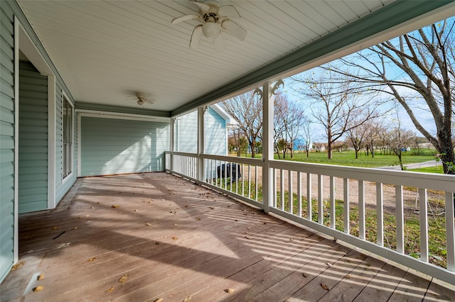 875 Country Club Rd, Lucas, TX 75002 - wooden deck featuring ceiling fan