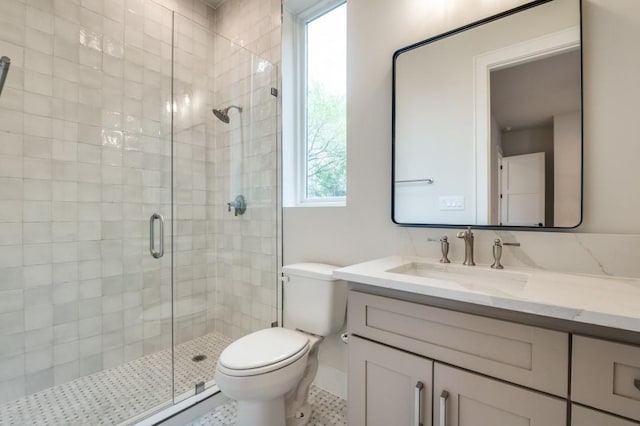 235 E Nash St Unit 118, Grapevine, TX 76051 - full bathroom with vanity, toilet, and a shower stall