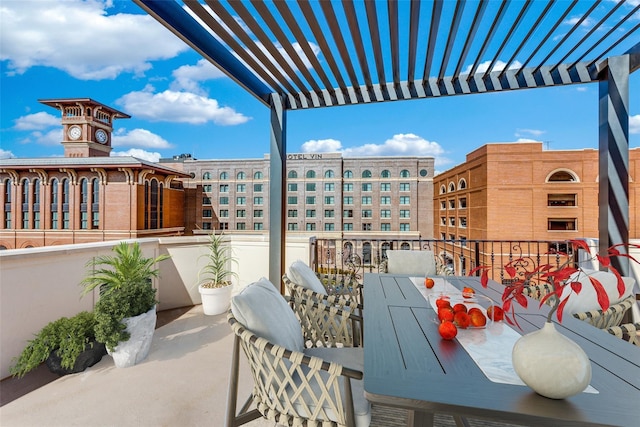 235 E Nash St Unit 118, Grapevine, TX 76051 - balcony with a pergola and outdoor dining space