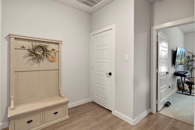 421 Hummingbird Dr, Celina, TX 75009 - mudroom with light wood finished floors and baseboards