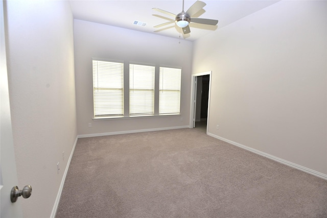 925 Plaza Ln, Argyle, TX 76226 - carpeted empty room featuring visible vents, baseboards, and a ceiling fan