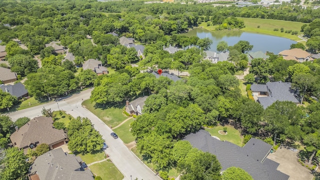 6200 Forest River Dr, Fort Worth, TX 76112 - aerial view with a water view and a residential view