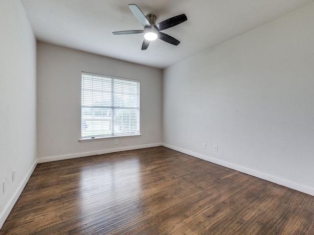 3703 Clover Ln, Dallas, TX 75220 - unfurnished room featuring baseboards, a ceiling fan, and wood finished floors