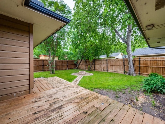 3703 Clover Ln, Dallas, TX 75220 - deck with a fenced backyard and a lawn