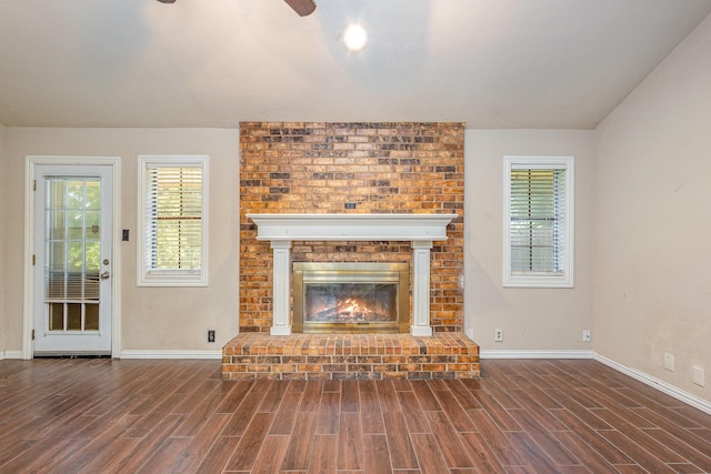 122 Big Bend Blvd, Waxahachie, TX 75165 - unfurnished living room featuring baseboards, a ceiling fan, and plenty of natural light