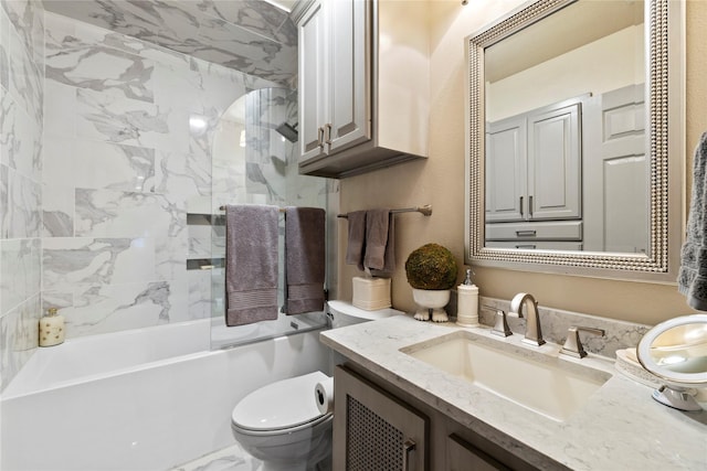 3517 Woods Blvd, Tyler, TX 75707 - bathroom with toilet, shower / bath combination, and vanity