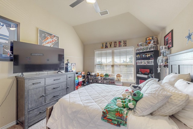 1433 Ocotillo Ln, Fort Worth, TX 76177 - bedroom featuring lofted ceiling and a ceiling fan