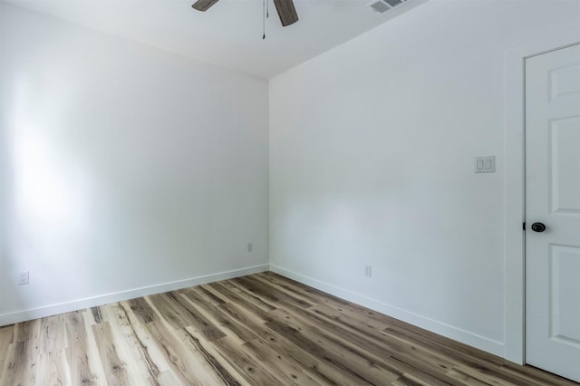 1014 Trinity St, Cleburne, TX 76031 - spare room with ceiling fan, light wood finished floors, and baseboards