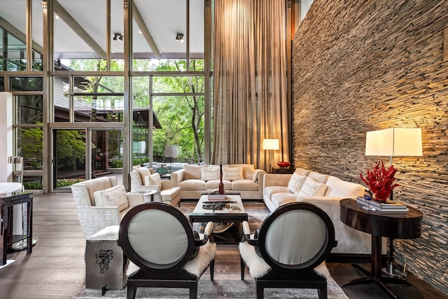 6124 Saint Andrews Dr, University Park, TX 75205 - lobby with a high ceiling and floor to ceiling windows