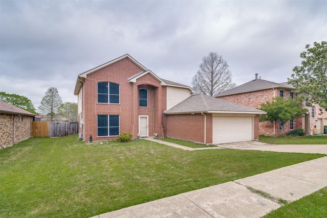 6109 Sasaki Way, Garland, TX 75043 - traditional-style home featuring an attached garage, driveway, and brick siding