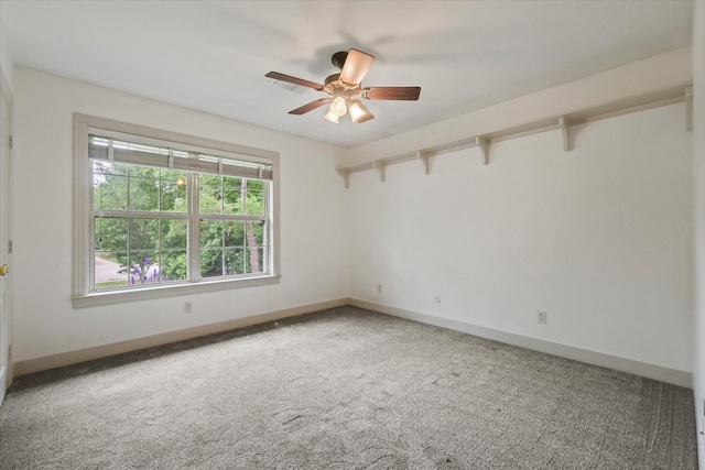 2020 Sauls Ln, Denton, TX 76209 - unfurnished room with carpet flooring, baseboards, and ceiling fan