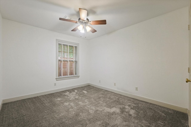 2020 Sauls Ln, Denton, TX 76209 - carpeted spare room with baseboards and a ceiling fan