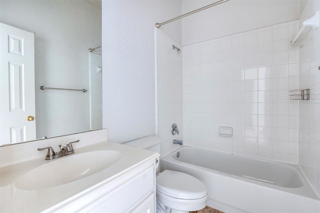 5204 Stoney Trl, Mckinney, TX 75072 - bathroom featuring toilet, tub / shower combination, and vanity