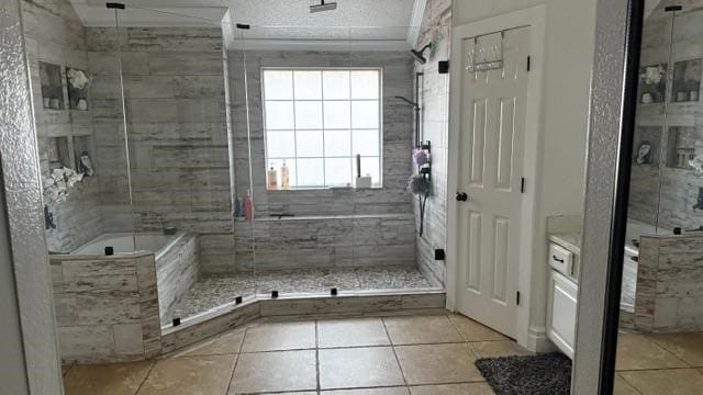 1512 Chester Dr, Plano, TX 75025 - full bath with tile patterned flooring and a stall shower
