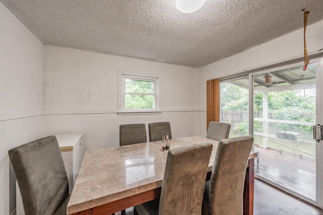 1941 Michael Ct, Pelican Bay, TX 76020 - dining space featuring a textured ceiling and wood finished floors