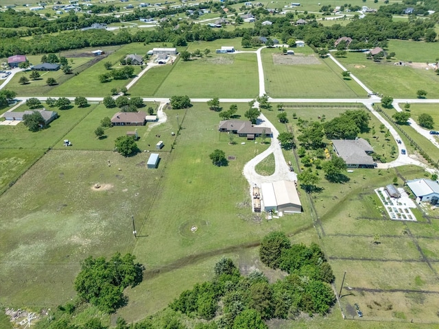 bird's eye view with a rural view