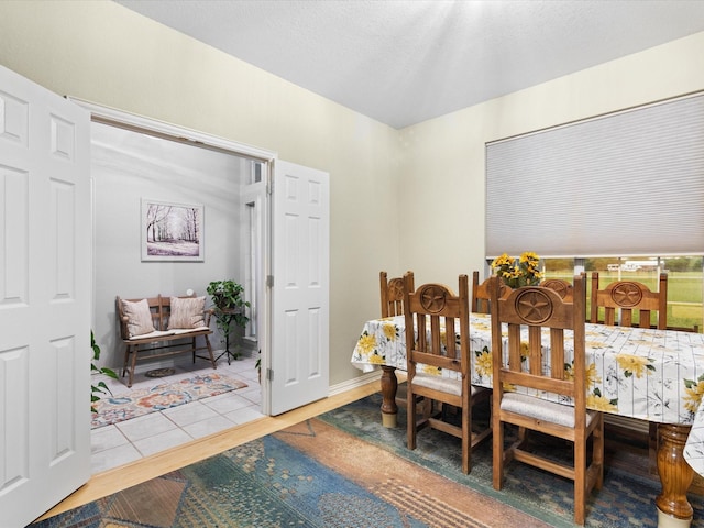 view of tiled dining space