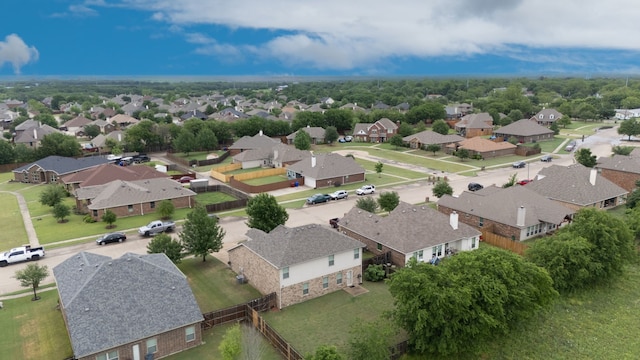 aerial view with a residential view