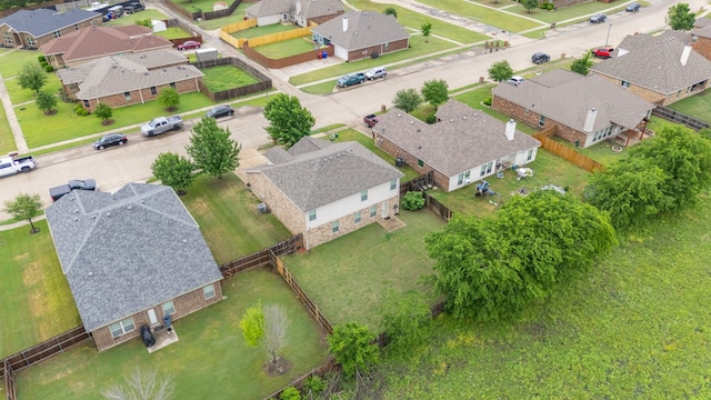 bird's eye view with a residential view