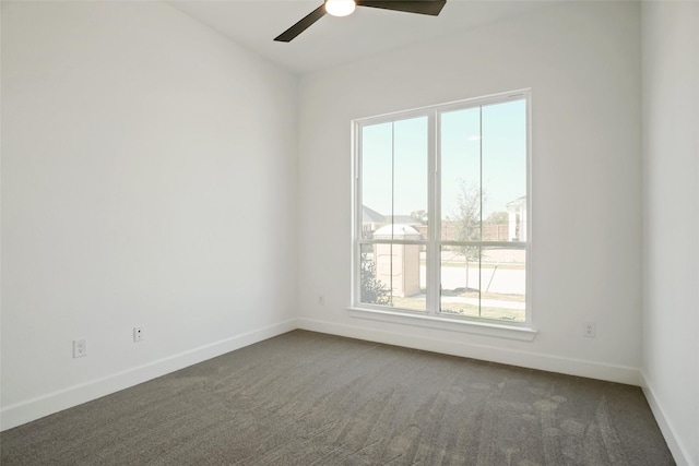 629 Hummingbird Dr, Aledo, TX 76008 - spare room featuring a ceiling fan, baseboards, and carpet
