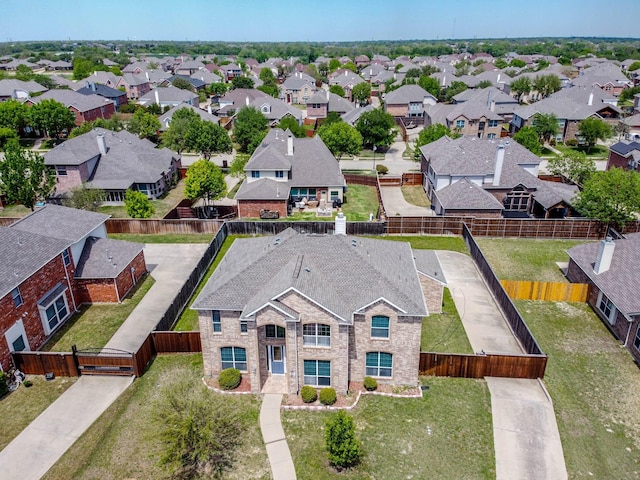 drone / aerial view with a residential view