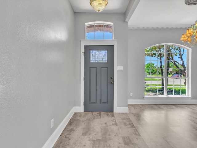 entrance foyer featuring baseboards