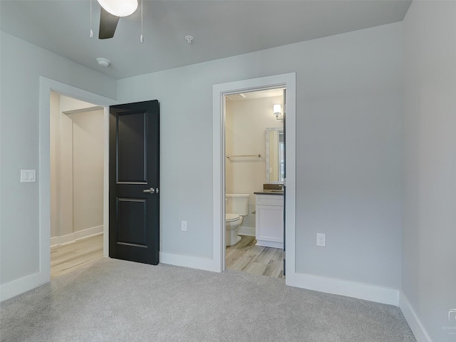 3356 Norris St, Plano, TX 75074 - unfurnished bedroom with light colored carpet, ensuite bath, and baseboards