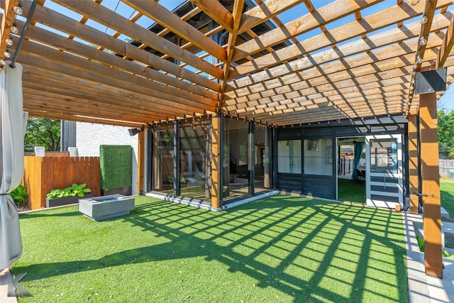 718 Byrd Dr, Abilene, TX 79601 - view of patio featuring a pergola