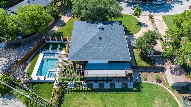 718 Byrd Dr, Abilene, TX 79601 - aerial view of property and surrounding area featuring a pool