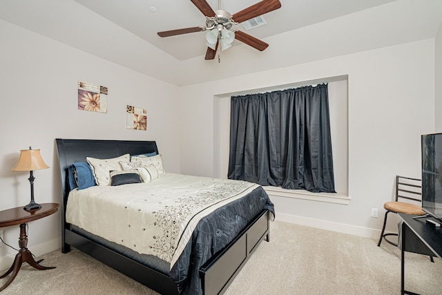 313 Featherstone Trl, Wylie, TX 75098 - carpeted bedroom featuring visible vents, baseboards, and ceiling fan