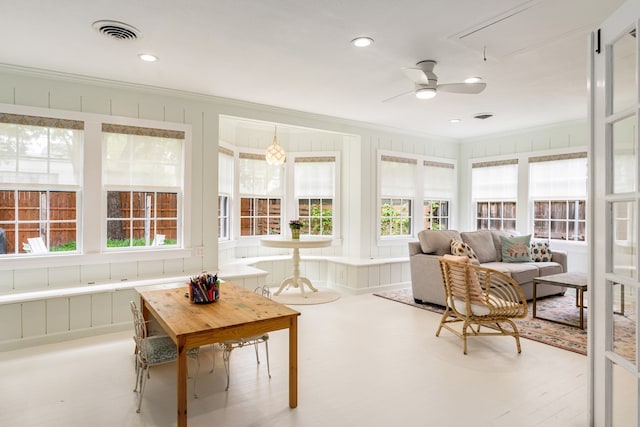 5107 Milam St, Dallas, TX 75206 - sunroom / solarium featuring visible vents and plenty of natural light