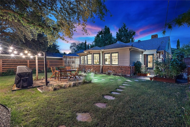 5107 Milam St, Dallas, TX 75206 - view of yard with a patio and fence