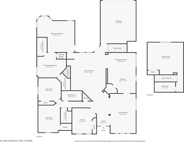 411 Deer Brooke Dr, Allen, TX 75002 - property floor plan