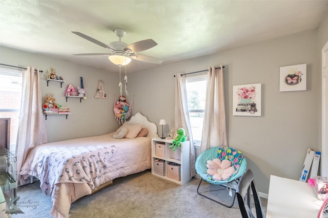 1773 Westview Dr, Abilene, TX 79603 - carpeted bedroom featuring a ceiling fan