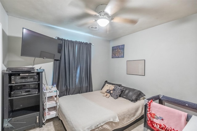 1773 Westview Dr, Abilene, TX 79603 - carpeted bedroom featuring a ceiling fan