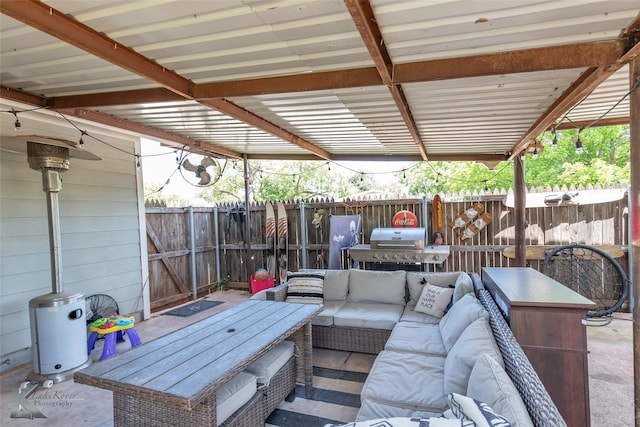 1773 Westview Dr, Abilene, TX 79603 - view of patio featuring an outdoor hangout area and a grill