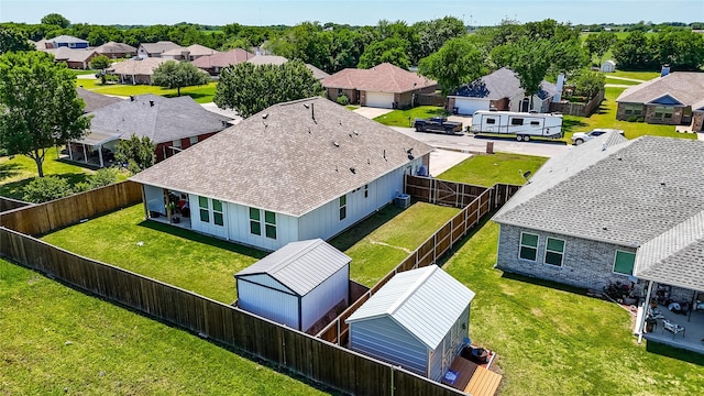 aerial view featuring a residential view
