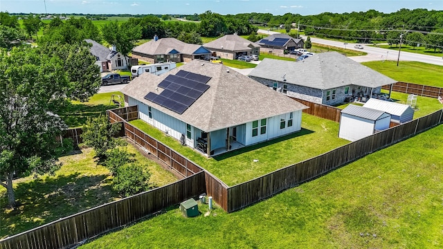 drone / aerial view featuring a residential view