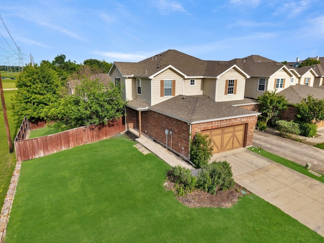 6224 Madrone Ct, Plano, TX 75074 - view of front facade with brick siding, roof with shingles, driveway, and a garage