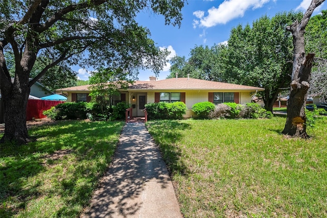 437 Summit Dr, Richardson, TX 75081 - single story home with a chimney