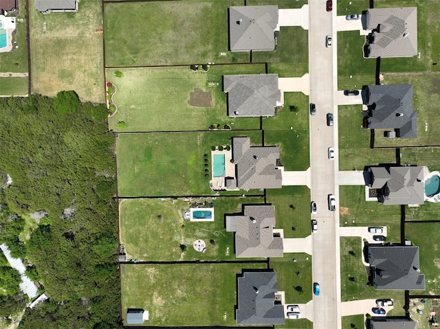 aerial view with a residential view