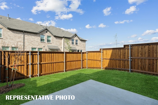 1359 Whipsaw Trl, Celina, TX 75009 - view of yard featuring a fenced backyard and a patio