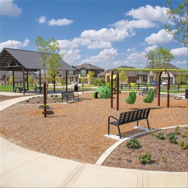 1509 Horizon Way, Northlake, TX 76247 - communal playground featuring a gazebo and a residential view